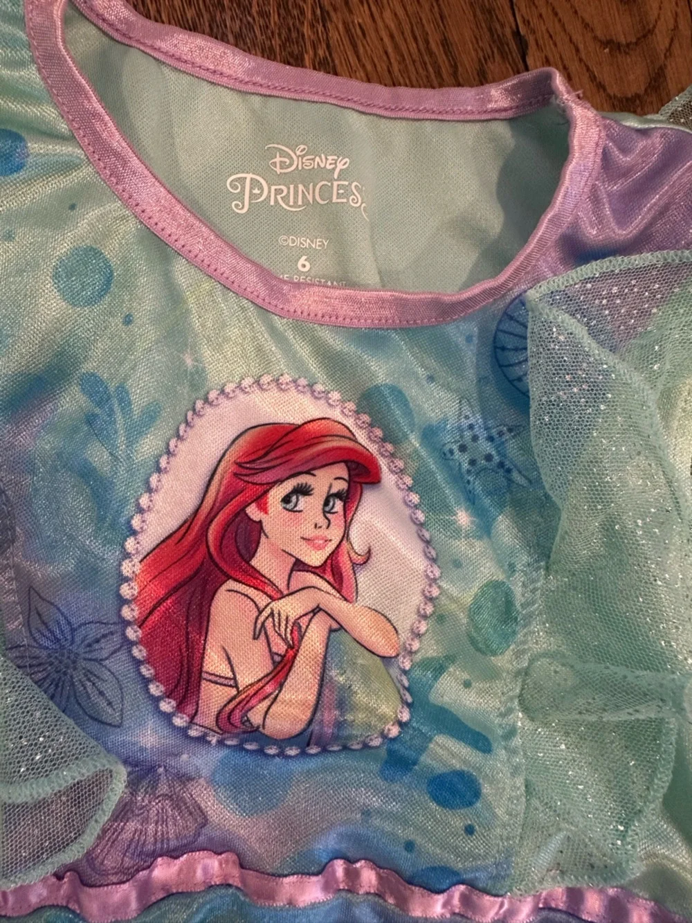 Disney Girls Pajama Nightgowns Set - Pink, Rainbow, White, Purple, Teal - Picture 7 of 9